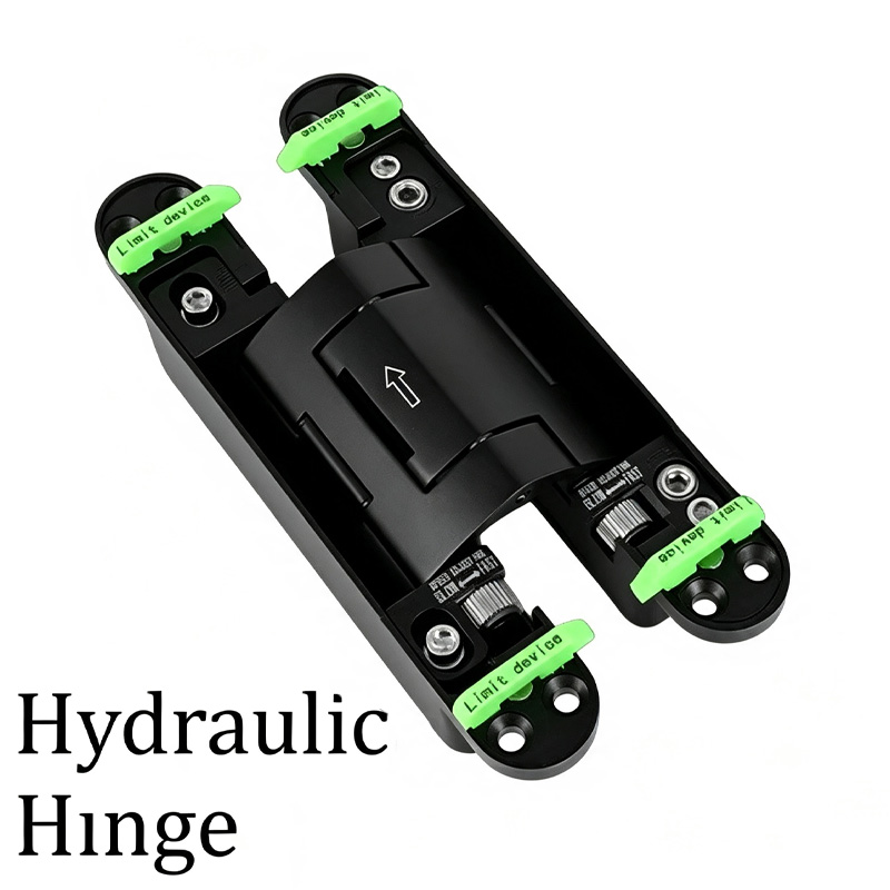 Furniture Hardware Types - Czarne hydrauliczne zawiasy do drzwi, regulowane