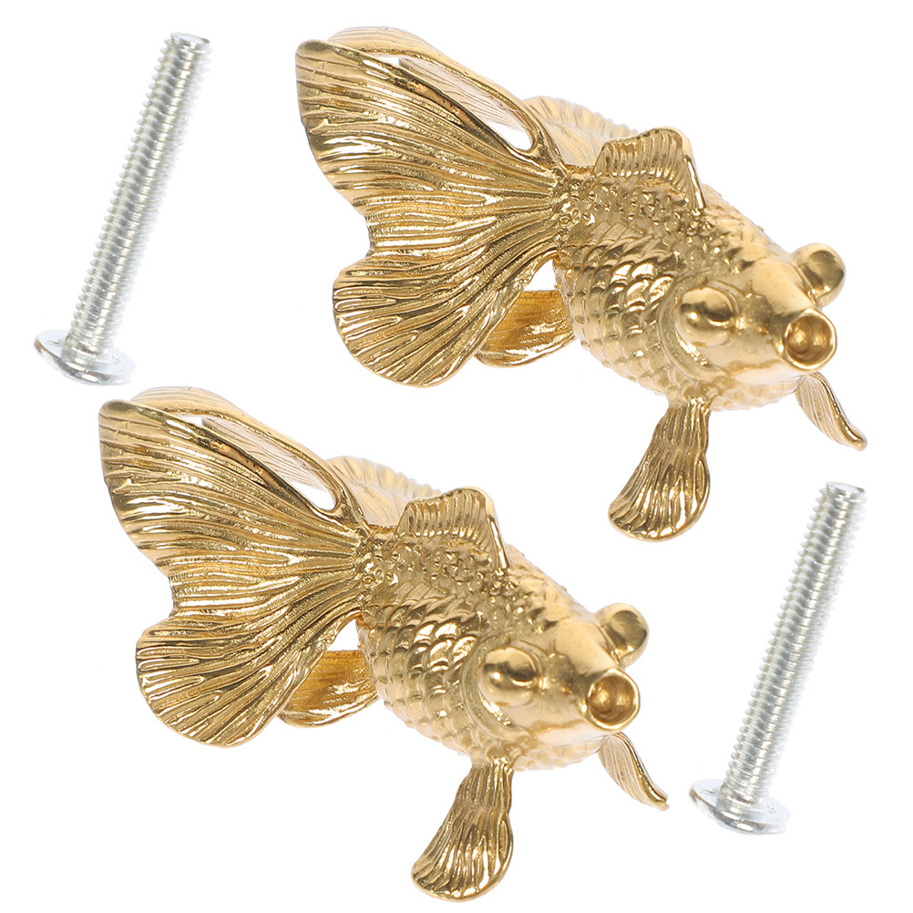 Unique Furniture Hardware - 2 szt. mosiężne uchwyty w kształcie