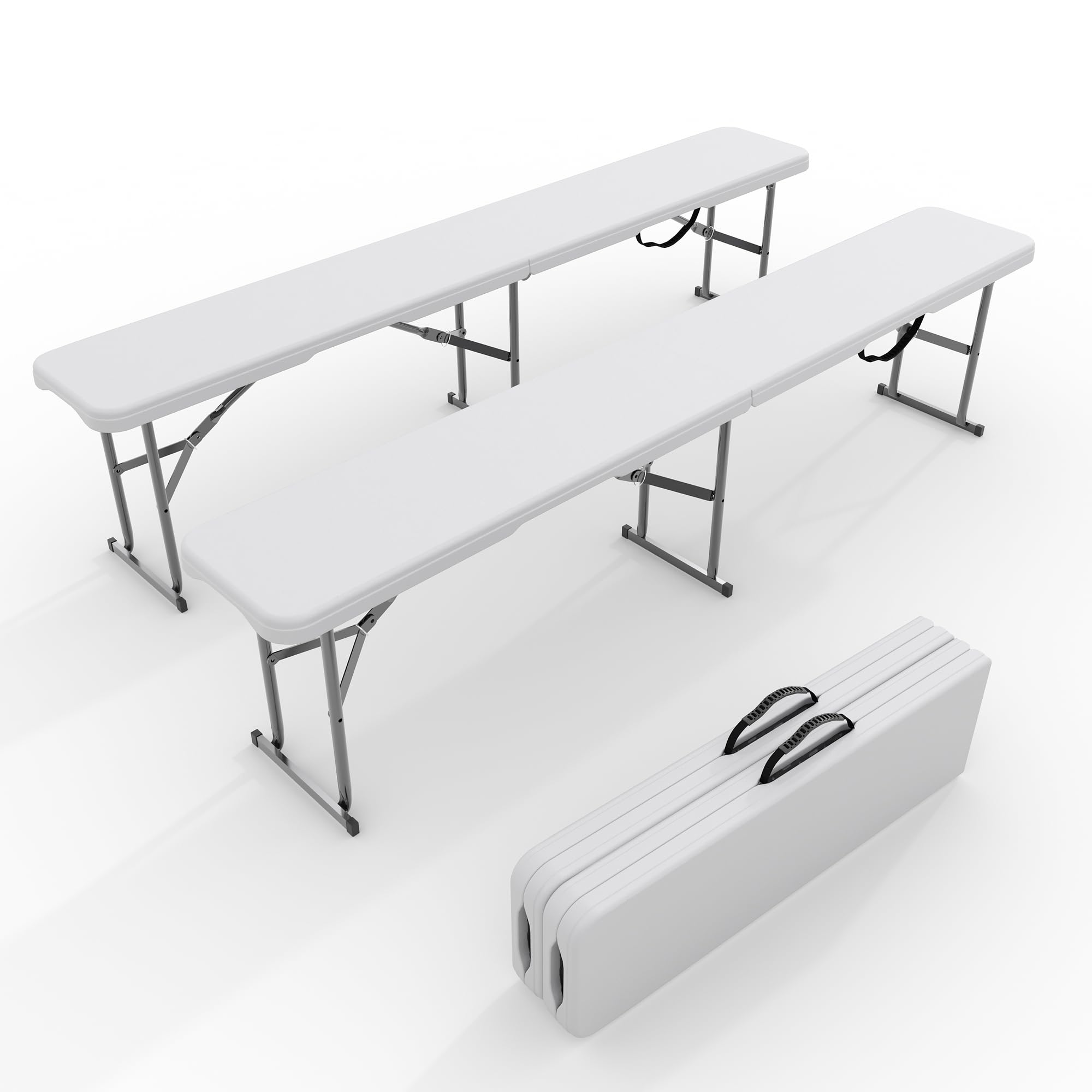 Furniture Hardware Design - Zestaw 2 składanych ławek ogrodowych o