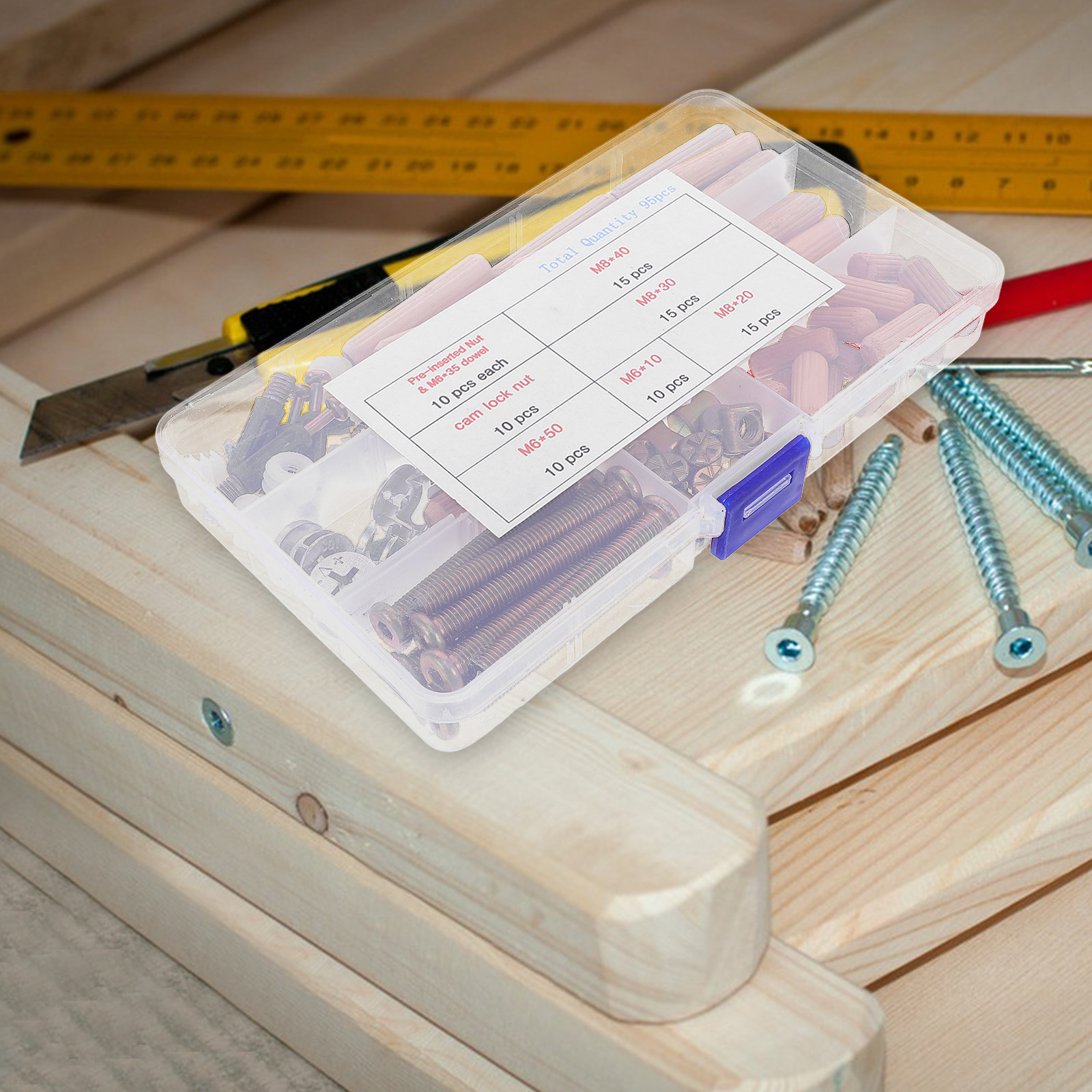 Furniture Hardware Connectors - Zestaw 95 elementów do montażu łóżka