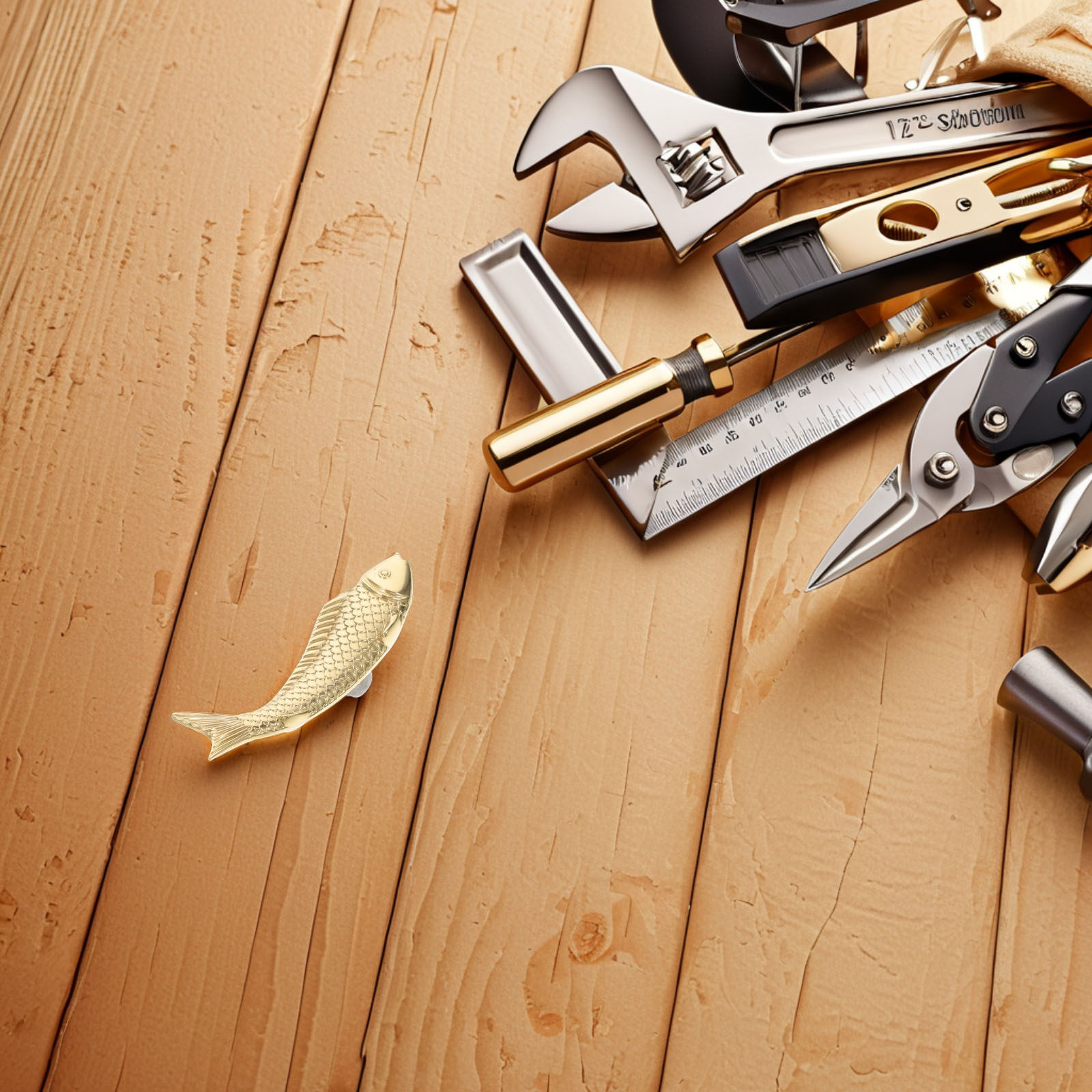 Unique Furniture Hardware - Mosiężne uchwyty do szafek w kształcie