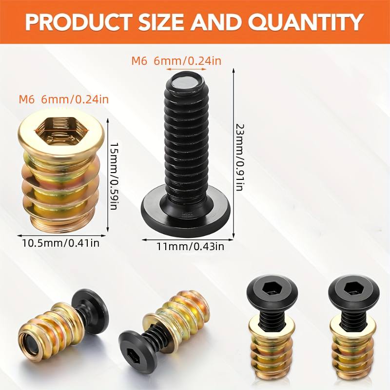 Zestaw 10 szt. gwintowanych wk – Furniture Hardware Kit recenzja i cena